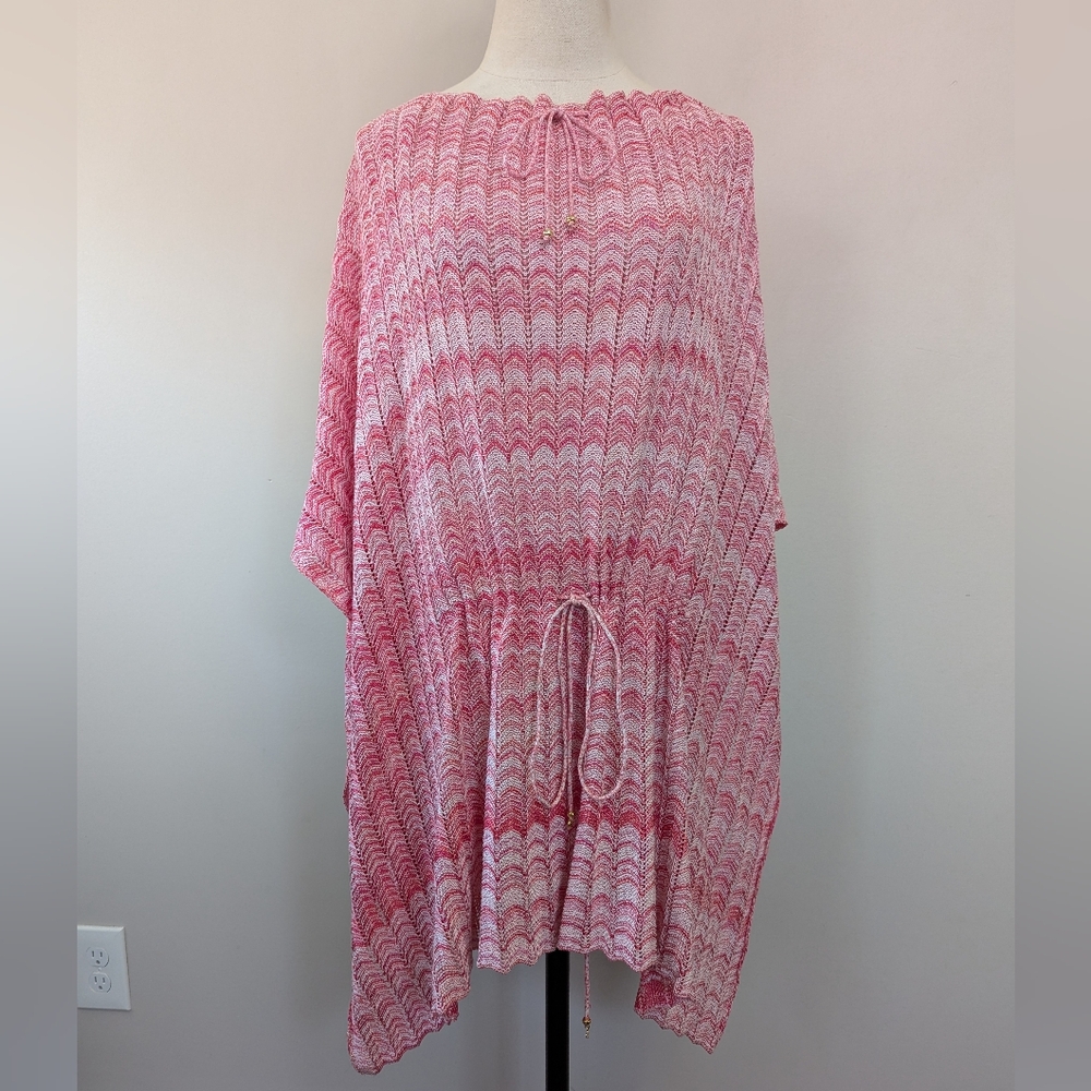 St.John Sport‎ Striped Knit Poncho Swim Cover One Size